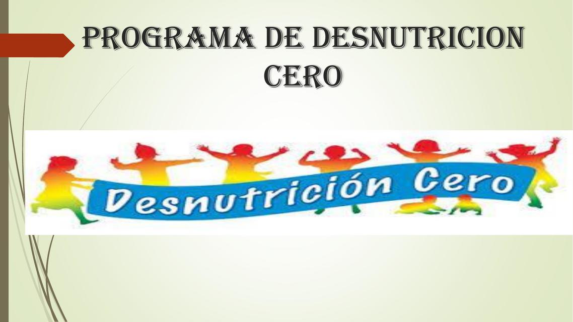 Programa de Desnutrición Cero   