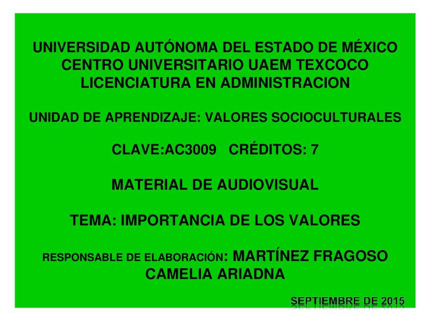 Los valores