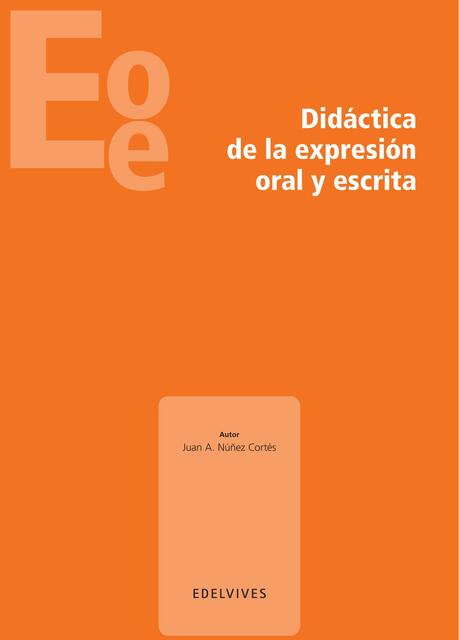 Didáctica de la expresión oral y escrita