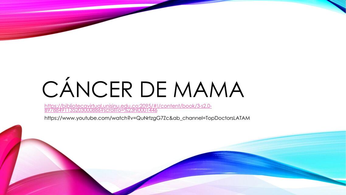 Oncología cáncer de mamas y vaciamiento en cáncer de cuello