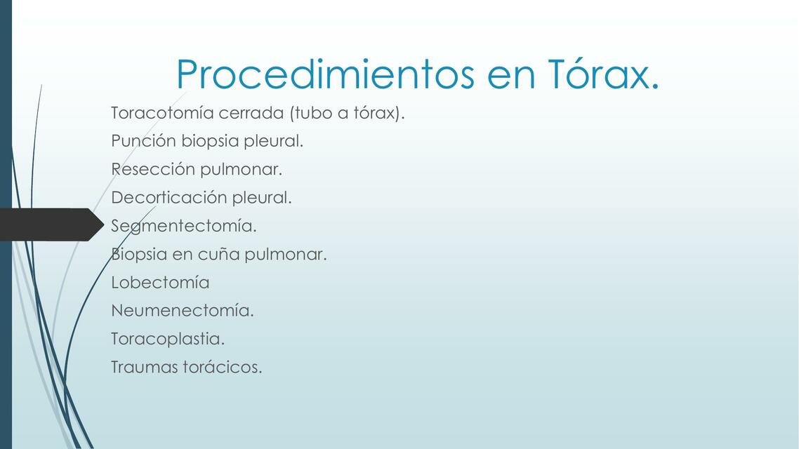 Procedimientos en Tórax 