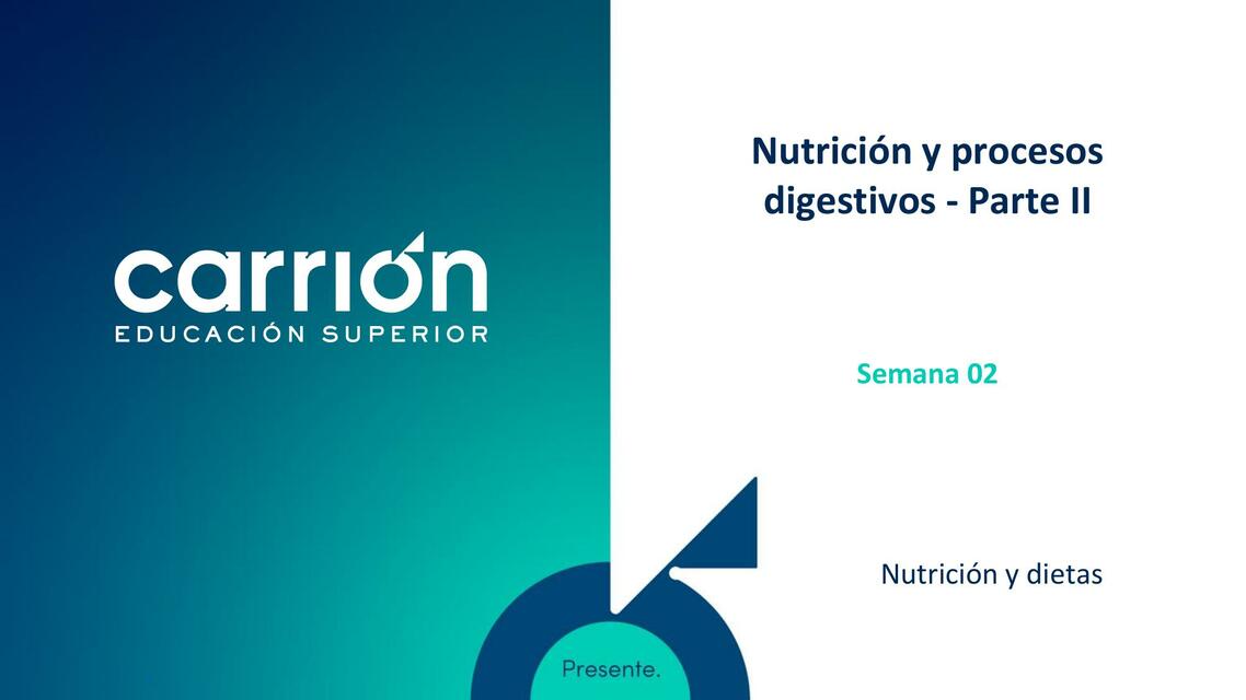 Nutrición y procesos digestivos 