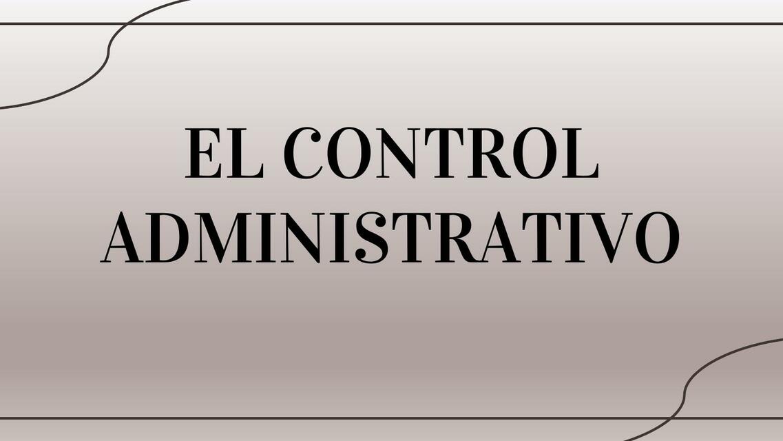 Control administrativo