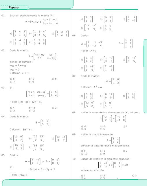 Matrices 