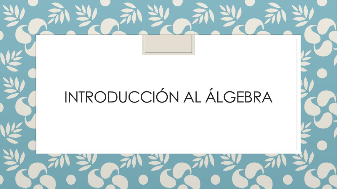 Introducción al Álgebra 