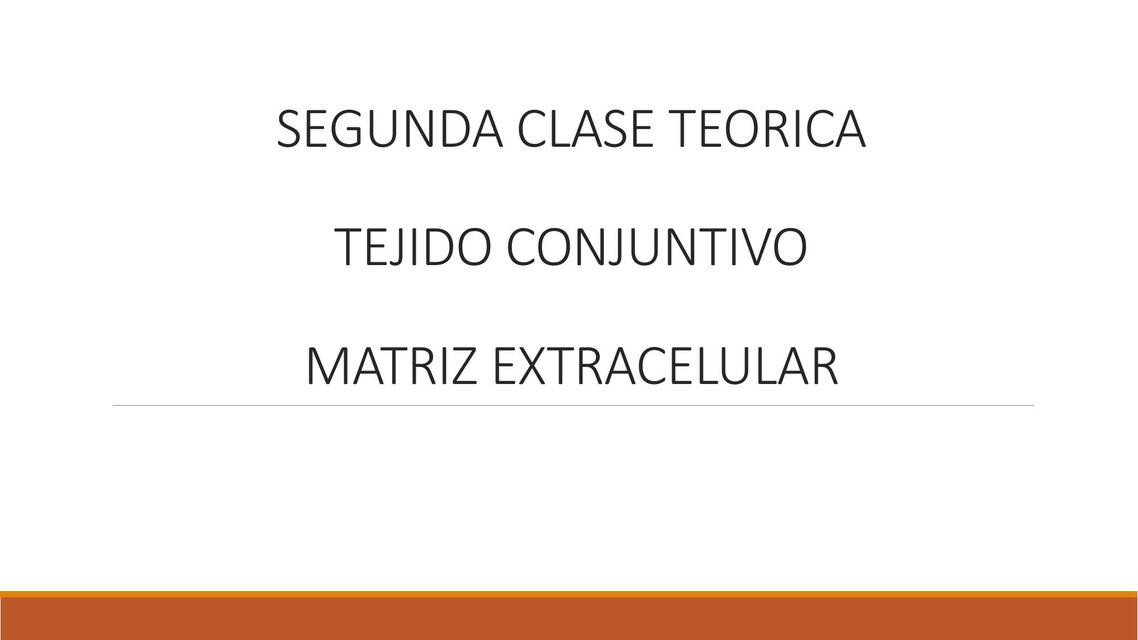 Tejido Conjuntivo y Matriz Extracelular 