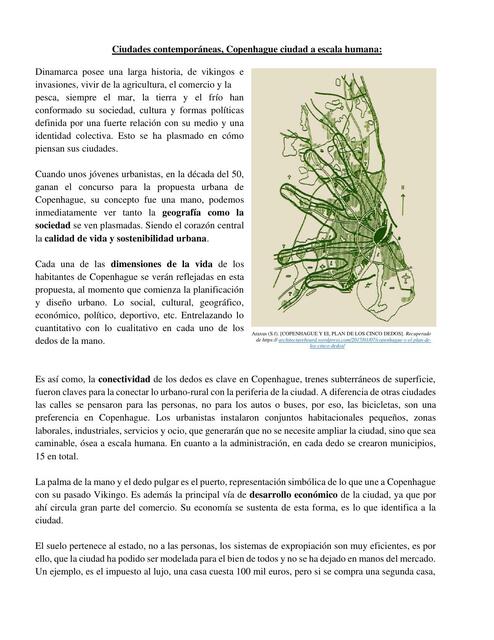 La Ciudad a Escala Humana, Urbanismo (Catalina Deramond)