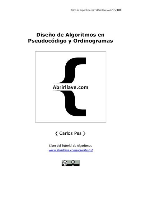 Diseño de Algoritmos en Pseudocódigo y Ordinogramas 