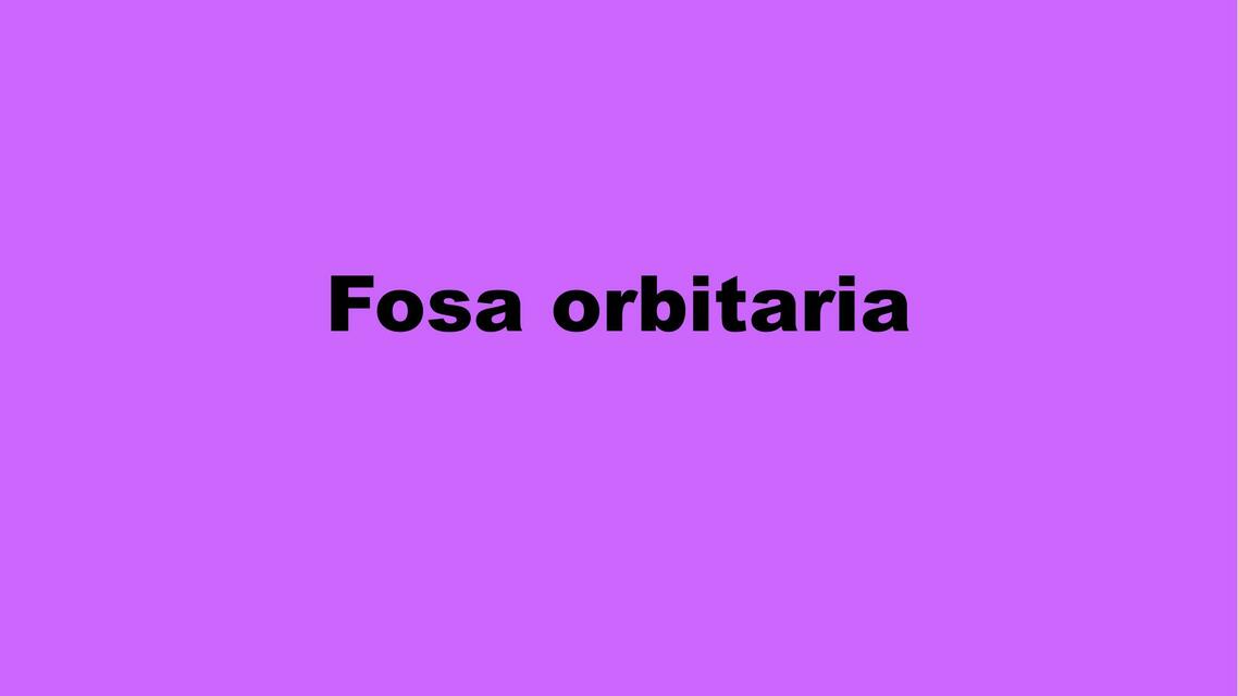 Fosa orbitaria