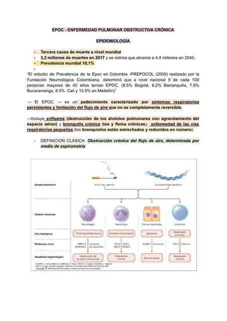 Enfermedad Pulmonar Obstructiva Crónica 