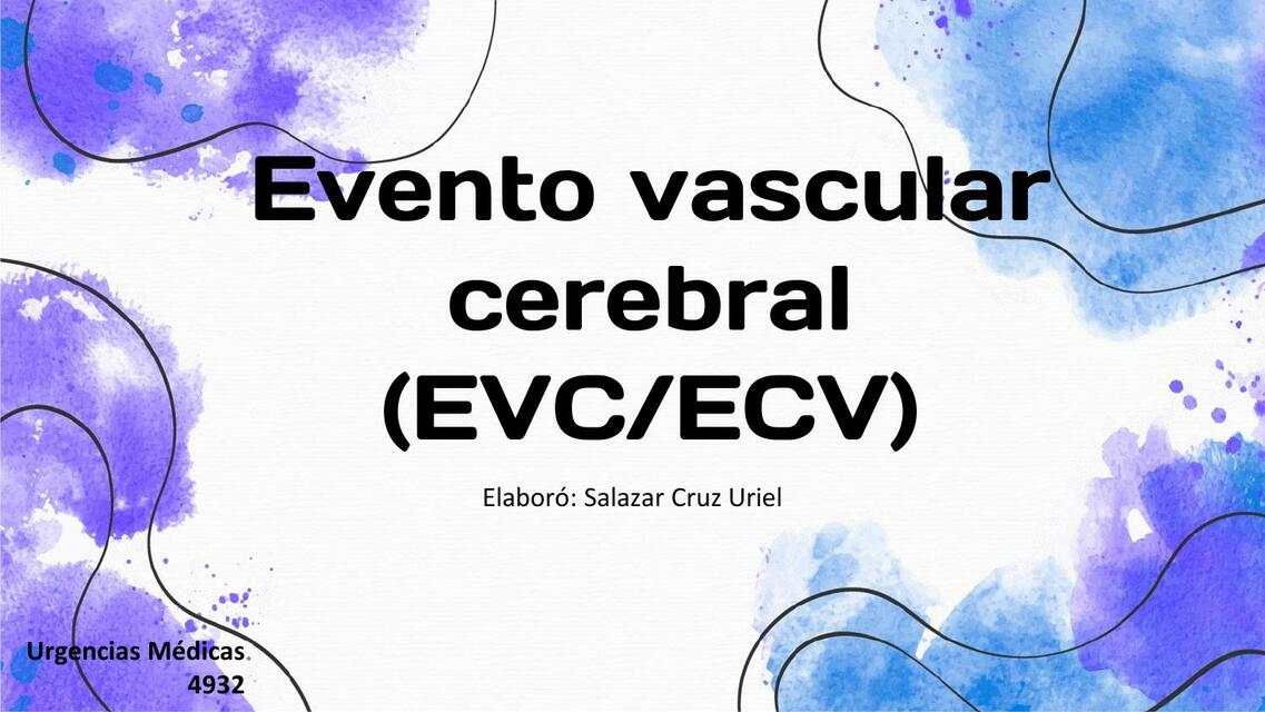 Evento vascular cerebral (EVC)