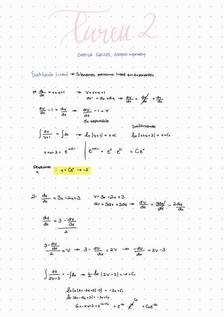 Tarea 2 Sustitución lineal 