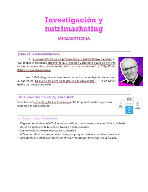 Investigación y Nutrimarketing