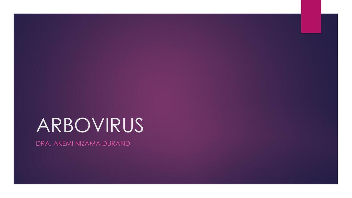 Arbovirus  1