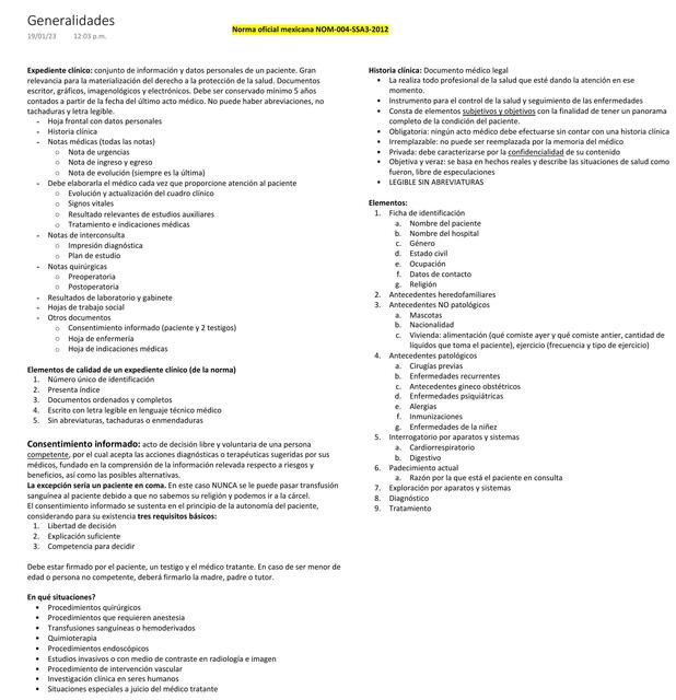 Generalidades NOM-000-SSA3-2012