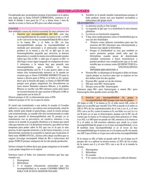 Ictericia Neonatal