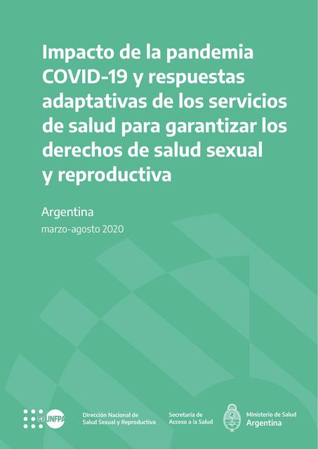 Impacto pandemia COVID 19 y respuestas adaptativas de los servicios de salud para garantizar los derechos de salud sexual y reproductiva