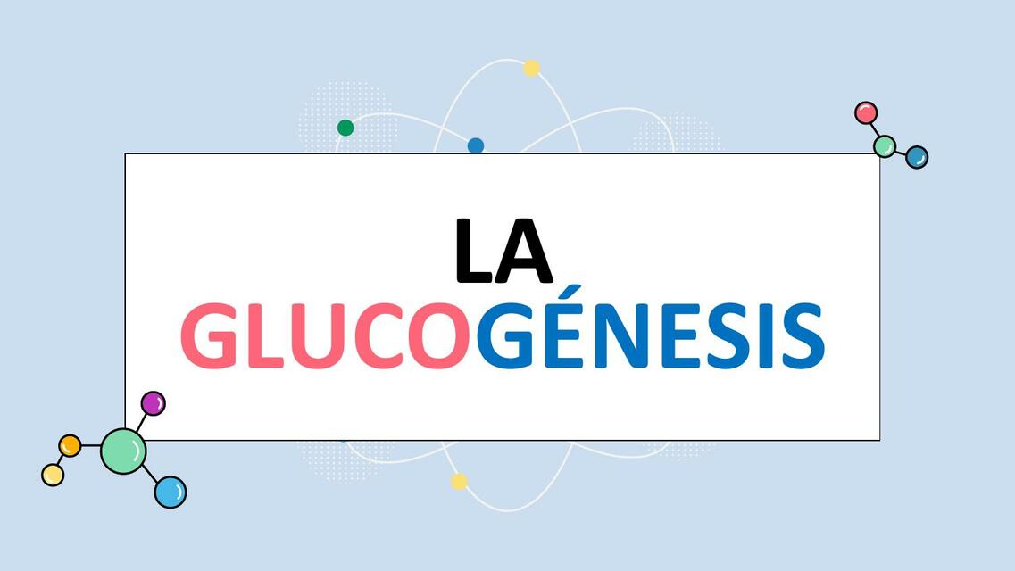 La Glucogénesis