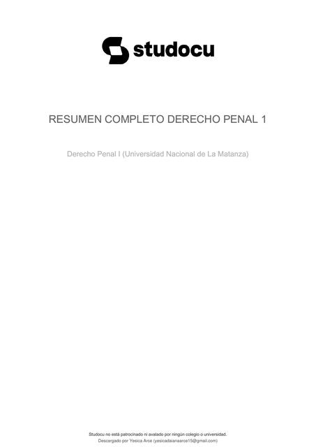 Derecho Penal I 