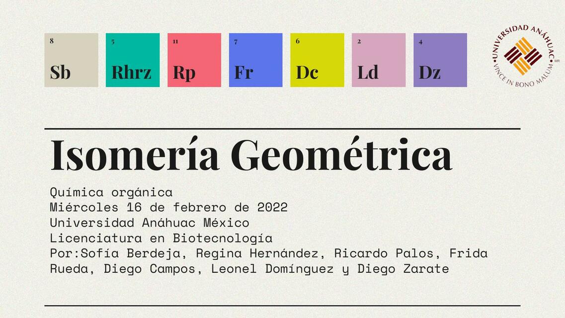 Isomería geométrica