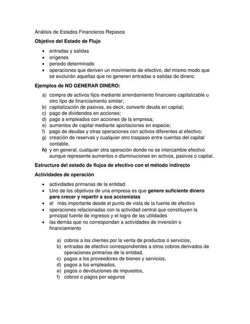 Análisis de Estados Financieros Repasos 