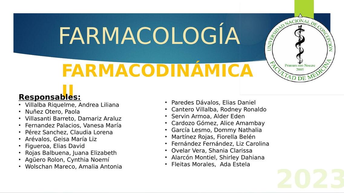 Farmacodinámica II