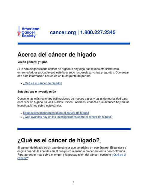 Cáncer de Hígado 