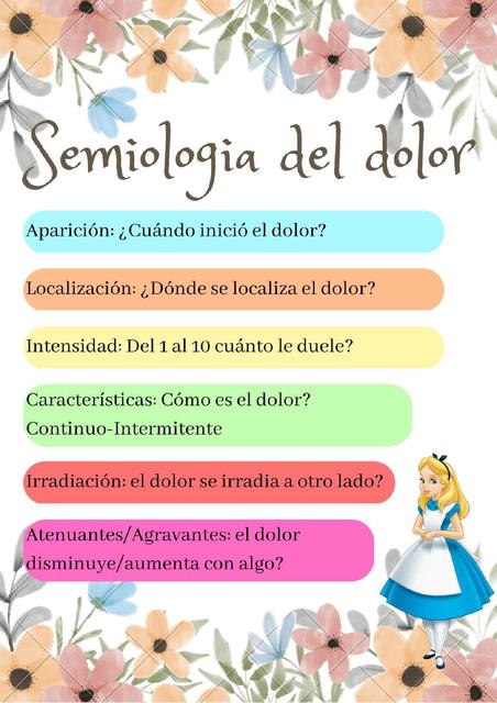 Semiología del dolor  