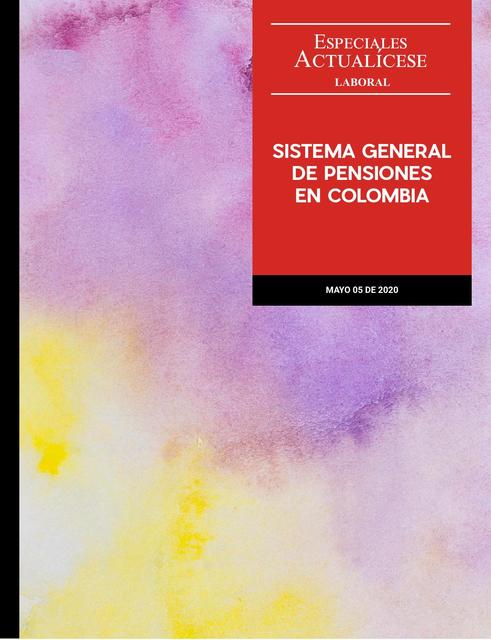 Sistema general pensiones en Colombia 