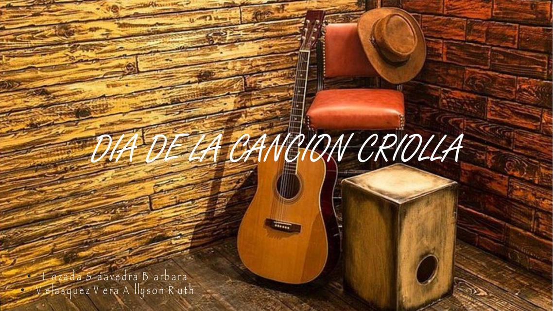 Dia de la canción criolla  