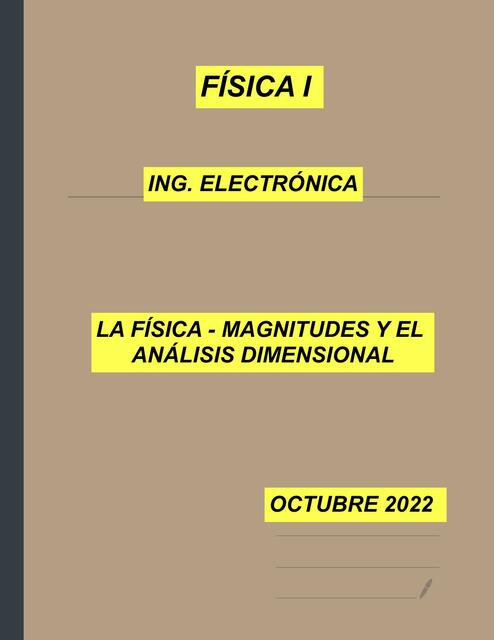 La Física- Magnitudes y el Análisis Dimensional 