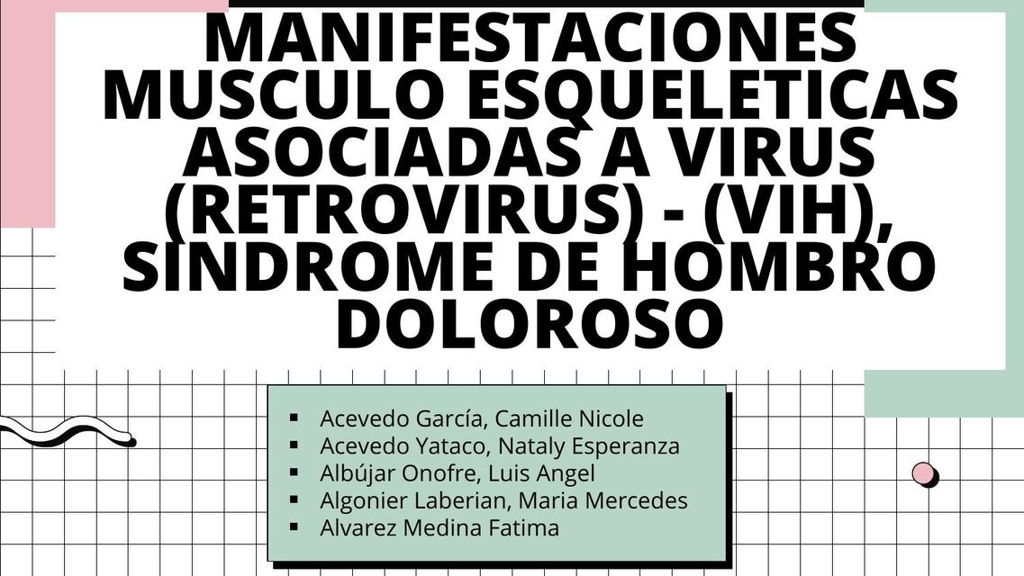 Manifestaciones musculo esqueléticas asociadas a virus 