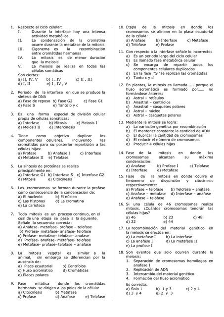 Biología- Ciclo Celular 