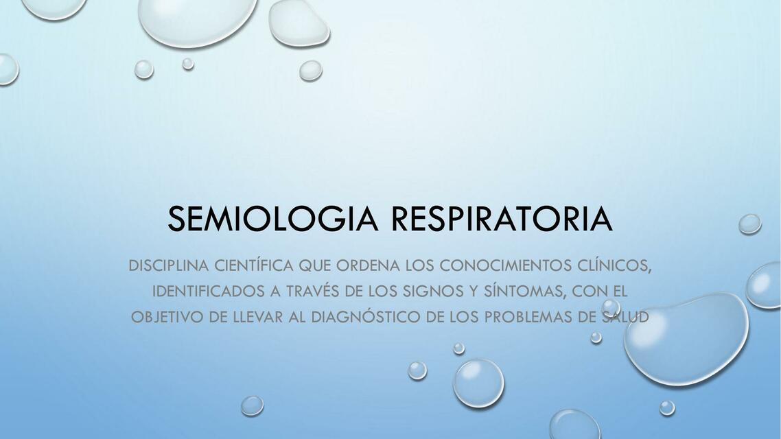 Semiología Respiratoria