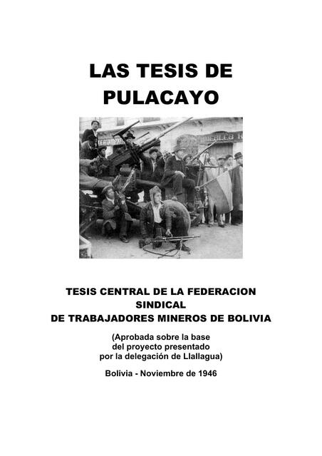 La Tesis de Pulacayo