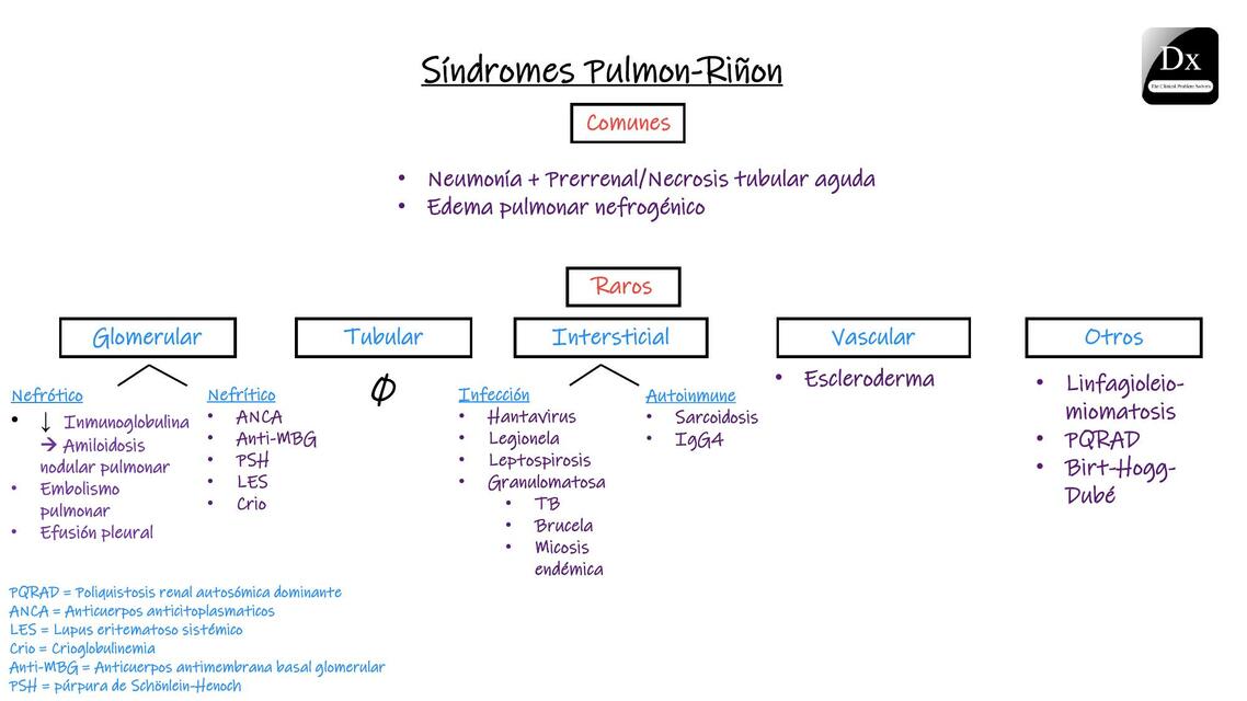 Síndrome Pulmón Riñón