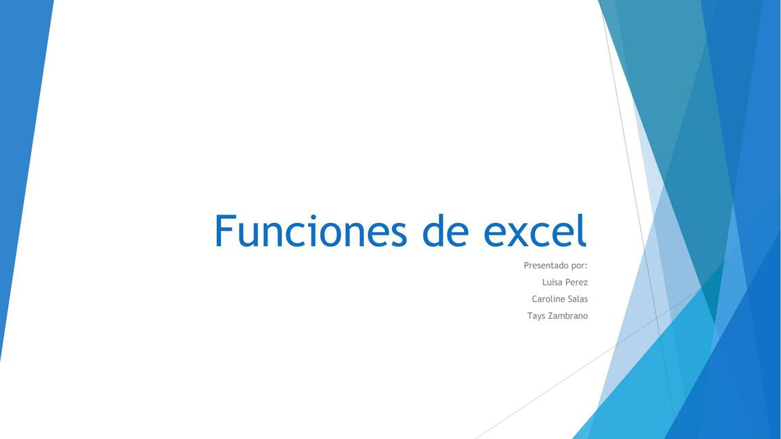 Funciones de Excel