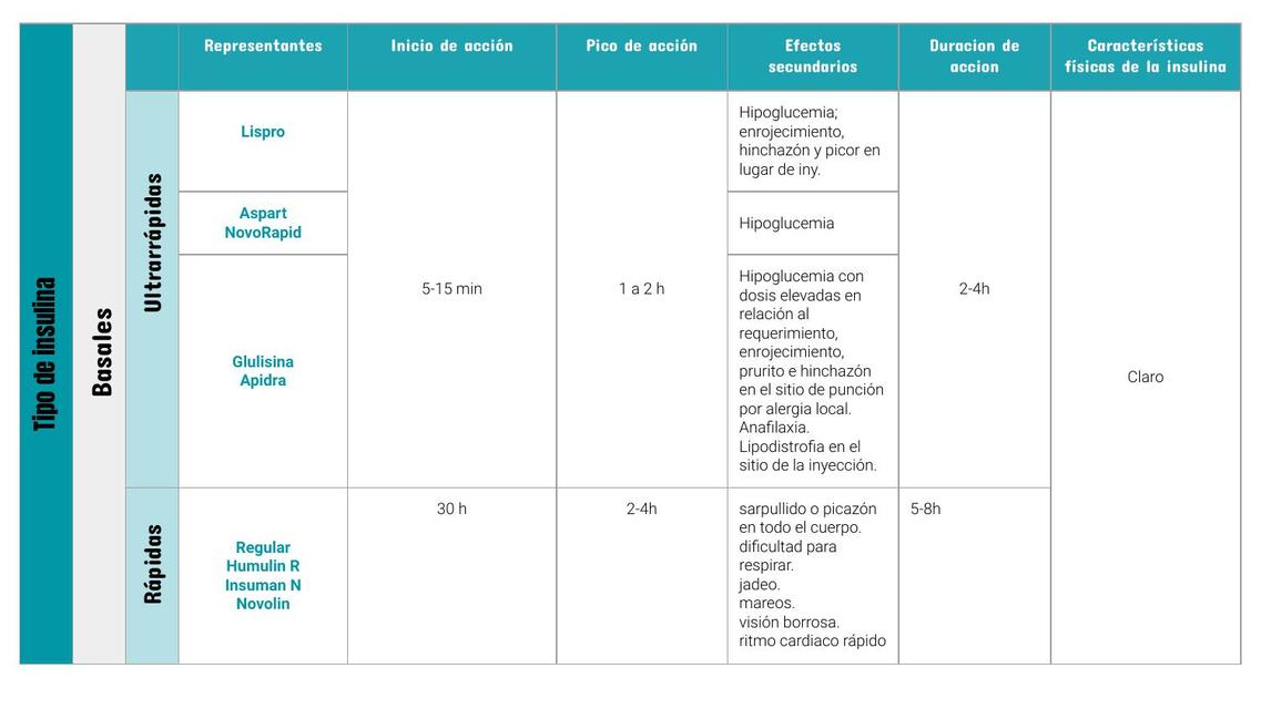 Tipos de insulina 