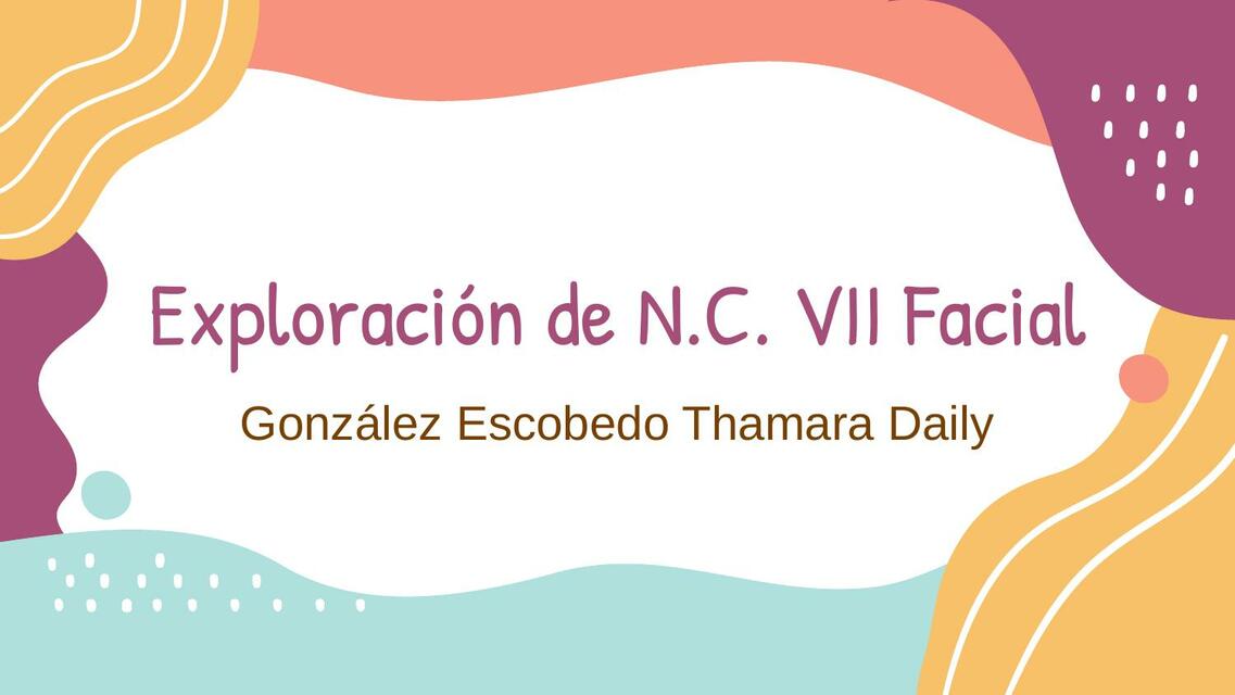 Exploración N.C. VII Facial 