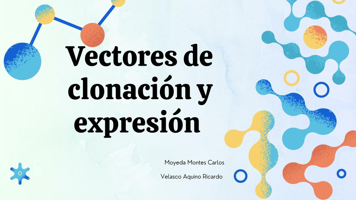 Vectores de clonación y expresión