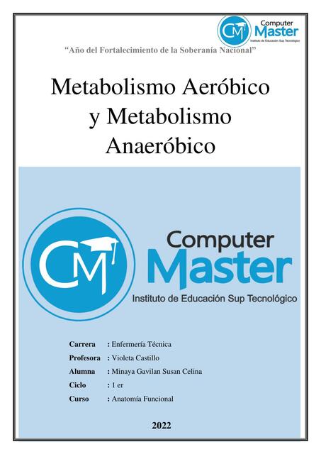 Metabolismo Aeróbico y Metabolismo Anaeróbico 