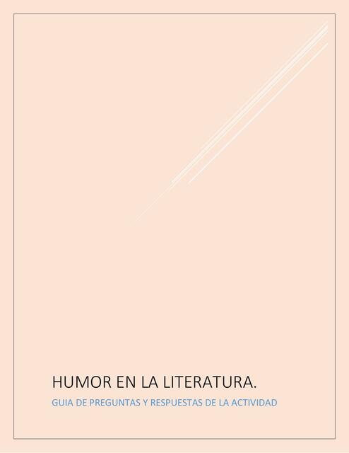 Humor en la Literatura