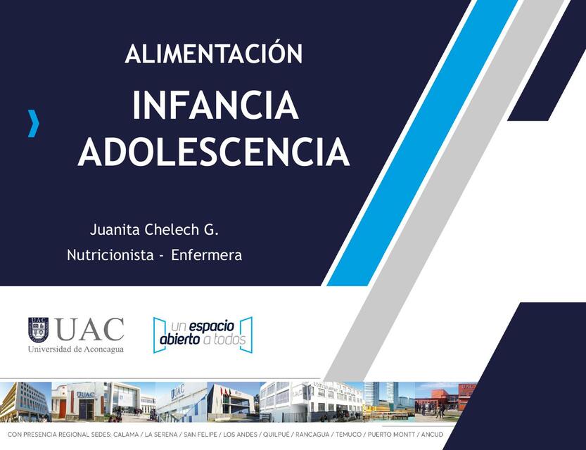 Alimentación Infancia y Adolescencia 