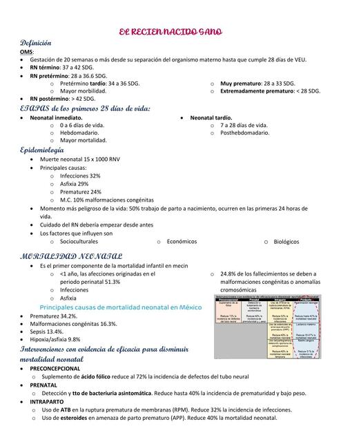 Pediatría- Evaluación del Recién Nacido