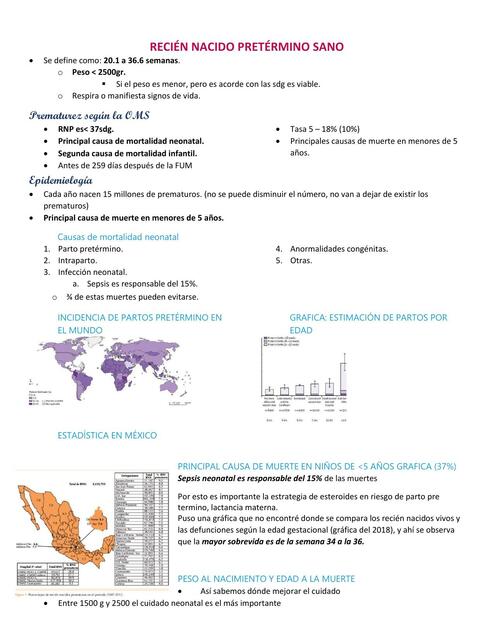 Pediatría -Evaluación Recién Nacido Pretérmino