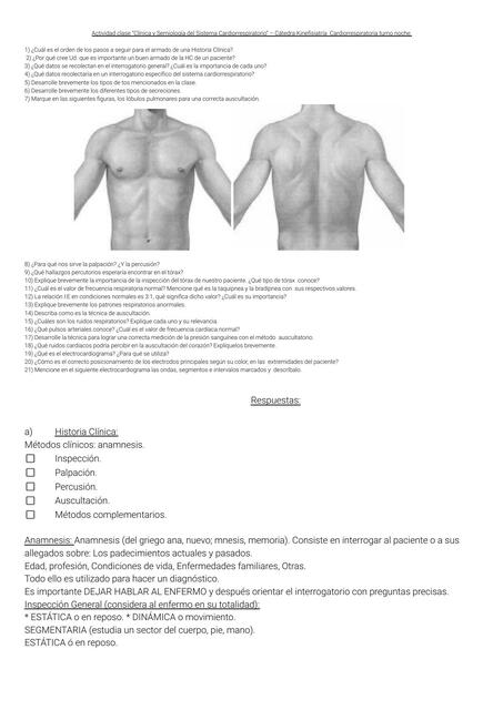 Actividad Clase “Clínica y Semiología del Sistema Cardiorrespiratorio"