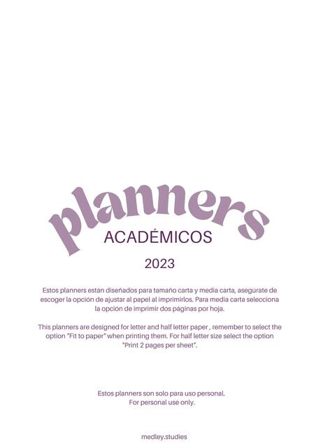 Planners Académicos