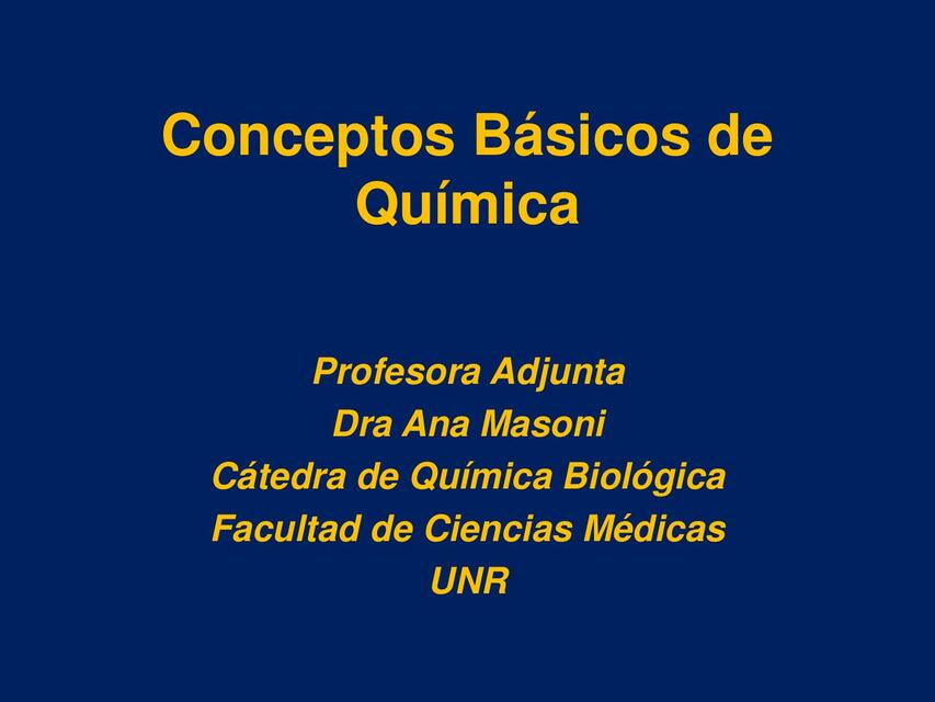 Conceptos básicos de química 