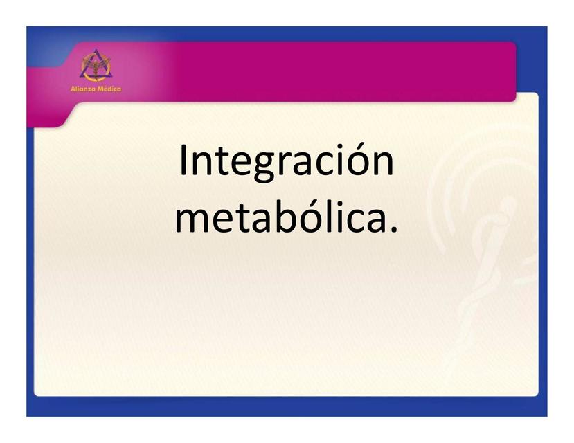 Integración metabólica  