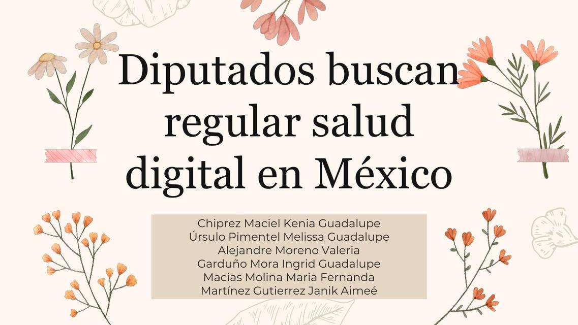 Diputados buscan regulas salud digital en México 